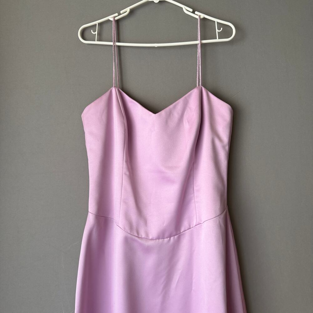 Nicole Miller sz 12‎ Pink spaghetti strap formal gown dress - Picture 2 of 10